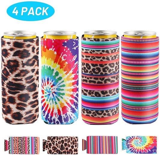 4-Pack Slim Can Cooler