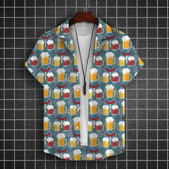 Beer Printed Hawaiian Shirt