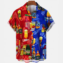 Harajuku Beer Festival Shirt – Colorful Beer Festival Pattern 3D Hawaiian Tee