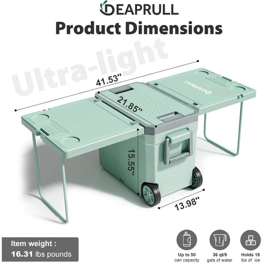 36QT Wheeled Portable Cooler