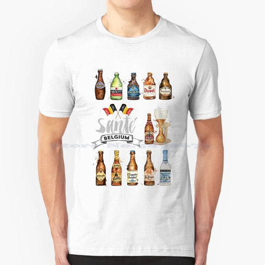 Belgian Beer Watercolor Hoodie Tee