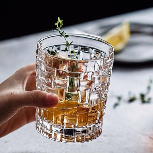 Patterned Glass Tumblers Coffee Cups
