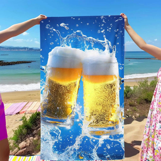 Beer Cheers Beach Towel