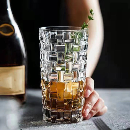 Patterned Glass Tumblers Coffee Cups
