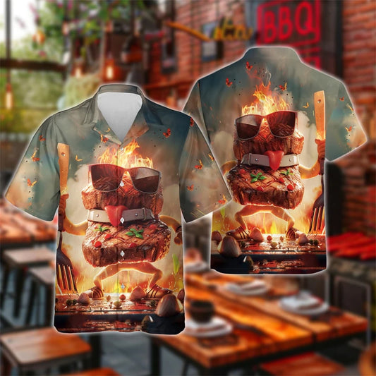 Men’s BBQ Pig Print Shirt