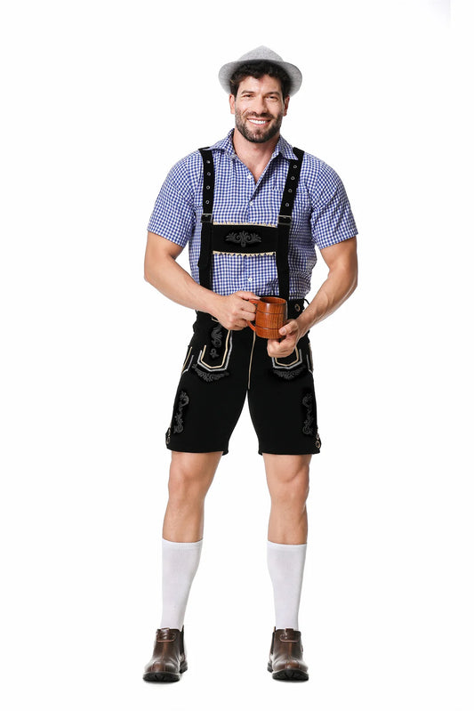 Men Oktoberfest Lederhosen Costume Set