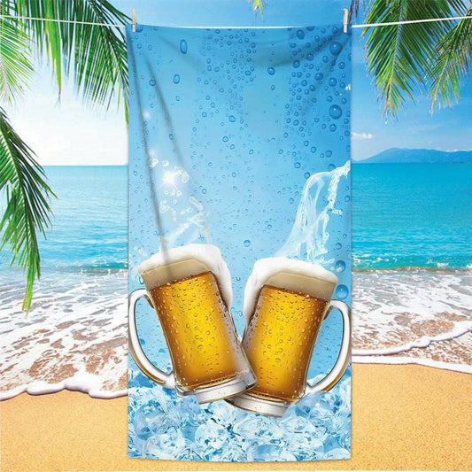 Beer Mugs Beach Microfiber Towel