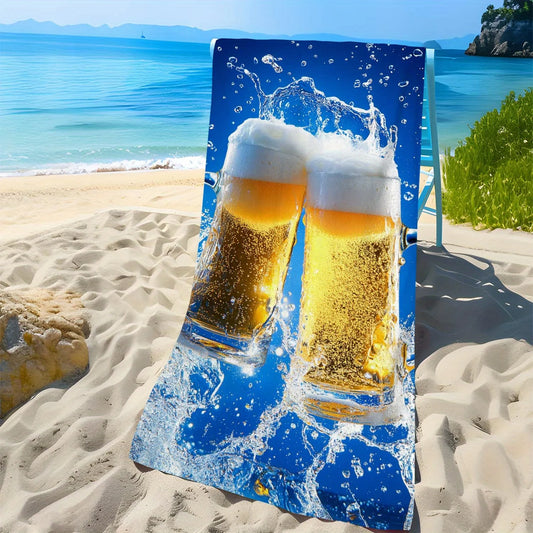 Beer Cheers Beach Towel