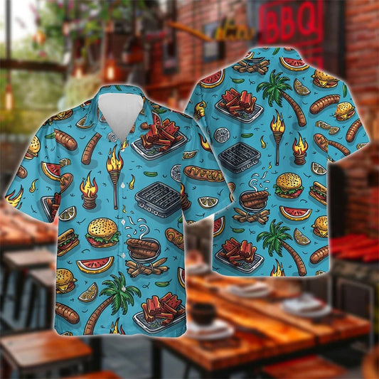 Men’s BBQ Pig Print Shirt
