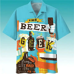 Harajuku Beer Festival Shirt – Festival Crowd and Beer Design 3D Hawaiian Tee
