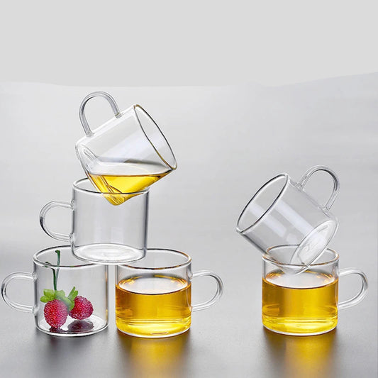Transparent Borosilicate Glass Coffee Cups
