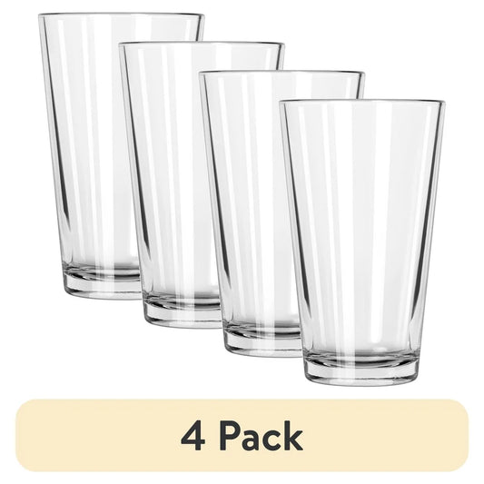 4-Pack Clear Pint Glasses