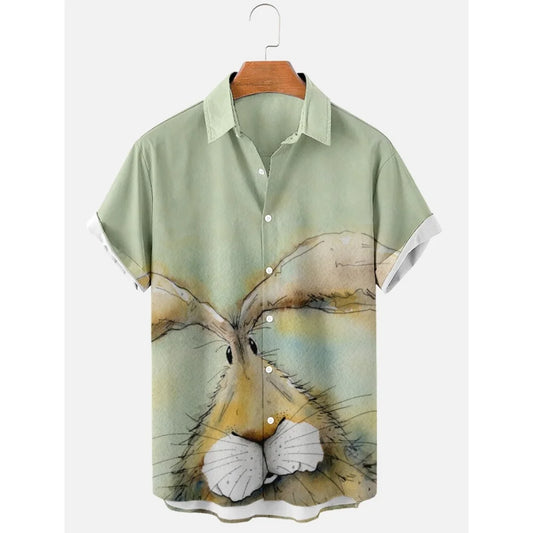 Men's Shark Print Hawaiian Shirt