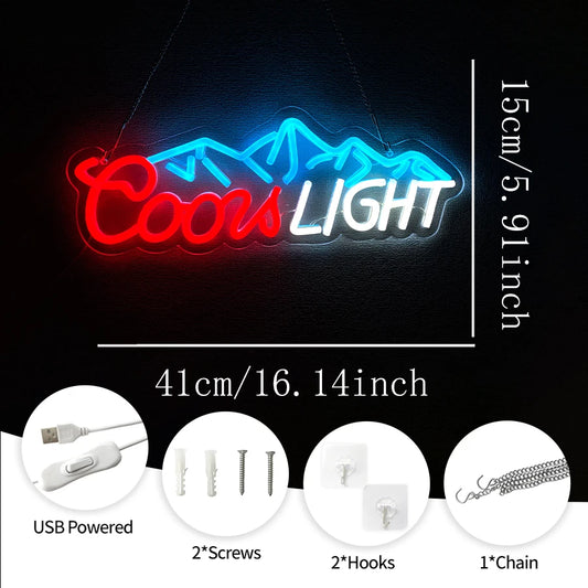 Coors Light Neon Wall Sign