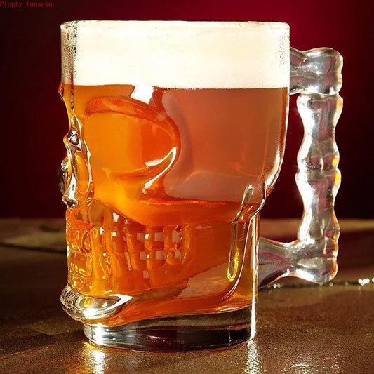 Pirate Skull Glass Beer Mug