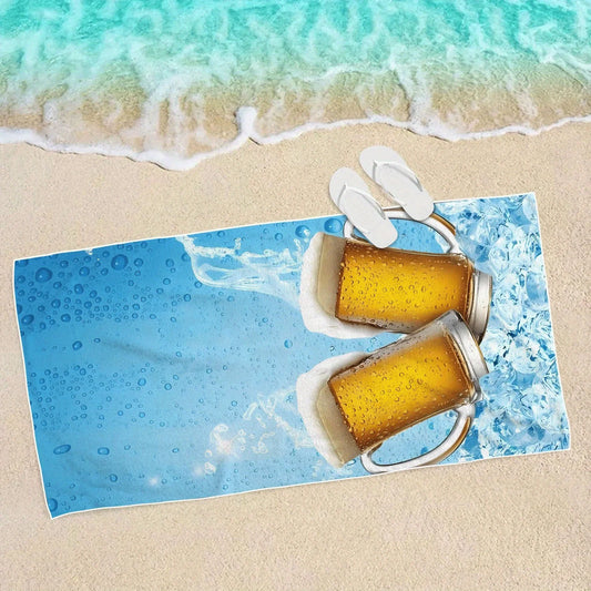 Beer Mugs Beach Microfiber Towel