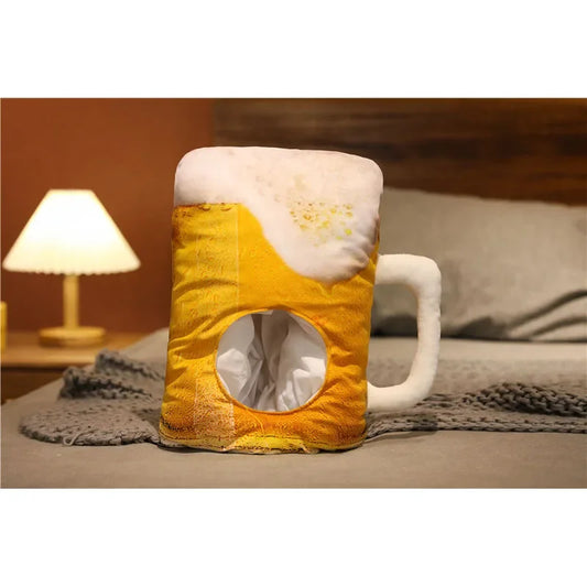 Japanese Funny Beer Plush Hat