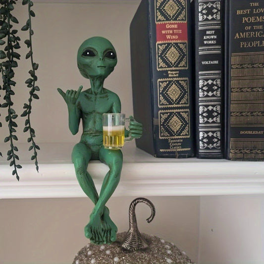 Cute Alien Beer Resin Figurine
