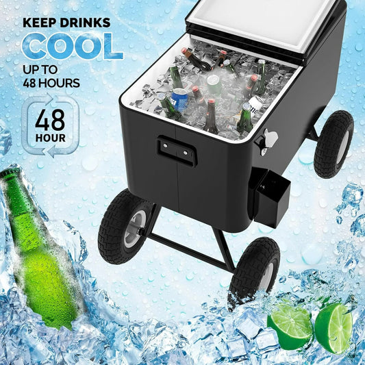 80QT Rolling Wagon Cooler
