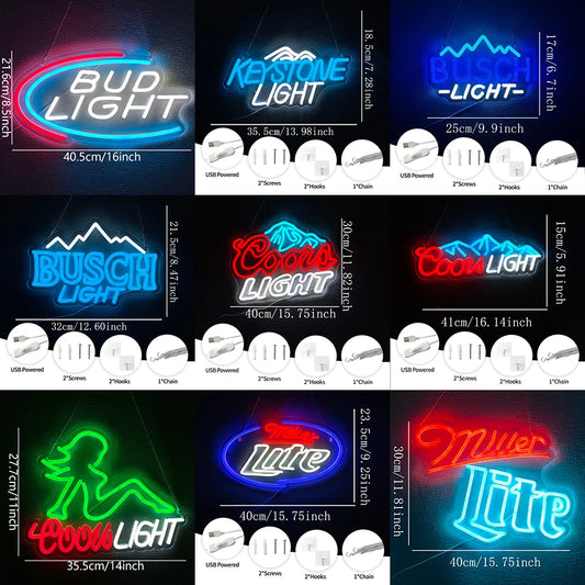 Coors Light Neon Signs for Wall Decor
