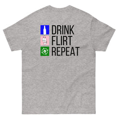 Drink, Flirt, Repeat | Men's Clothing | Grey Version