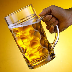 Large Capacity Glass Beer Mug With Handle