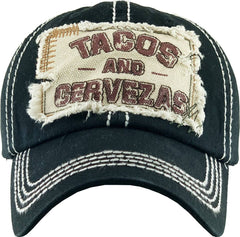 TACOS AND CERVEZAS Vintage Ballcap