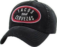 Tacos And Cervezas Vintage Ballcap