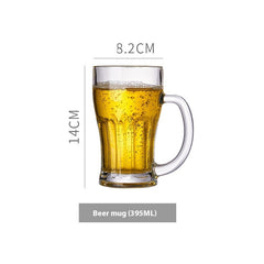 Simple Glass With Handle Household Large-capacity Tea Cup Beer Mug Bar Only Beer Steins Printable