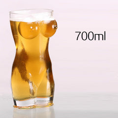 Creative Transparent Glass Beer Mug Human Body Cup Drink Cup Bar Nightclub Macho Beauty