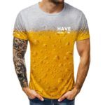 Beer Cola Bubble Print T-Shirt