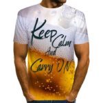 Beer Cola Bubble Print T-Shirt