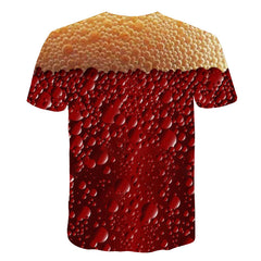 Beer Cola Bubble Print T-Shirt