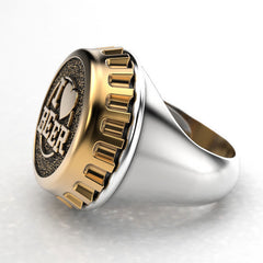 Creative beer bottle cap ring