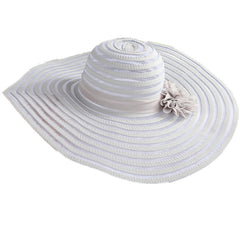 Korean Fashion Mesh Stitching Straw Hat Large-Edge Sunscreen Sunshade Hat