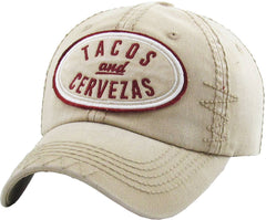 Tacos And Cervezas Vintage Ballcap