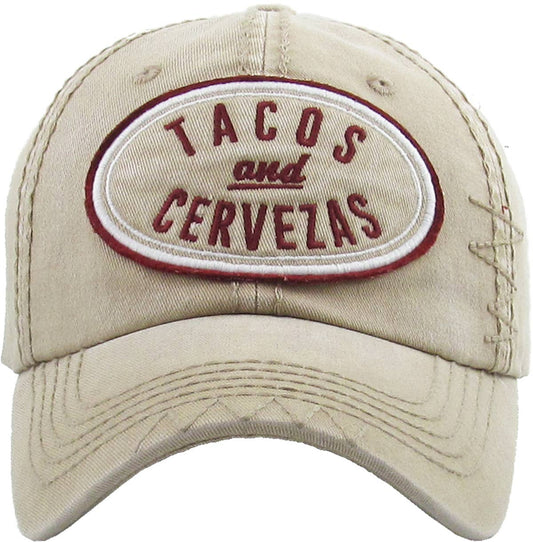 Tacos And Cervezas Vintage Ballcap