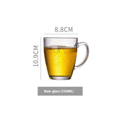 Simple Glass With Handle Household Large-capacity Tea Cup Beer Mug Bar Only Beer Steins Printable