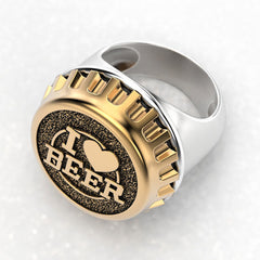 Creative beer bottle cap ring