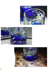 Colorful Starry Night Glow Glass Cup