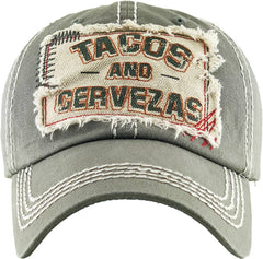 TACOS AND CERVEZAS Vintage Ballcap