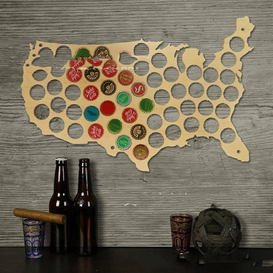 Beer Map Globe Cap Collections Travel Map Beer Cap Display Gift For Beer Aficionado Gift For Him Brewery Lovers Gift