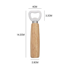 Wooden Handle Stainless Steel Beer Bottle Opener