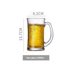 Simple Glass With Handle Household Large-capacity Tea Cup Beer Mug Bar Only Beer Steins Printable