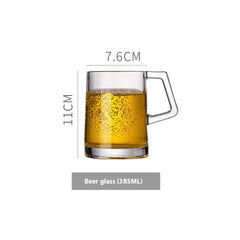 Simple Glass With Handle Household Large-capacity Tea Cup Beer Mug Bar Only Beer Steins Printable