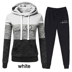 Casual Trackskuit Women Two Piece Set Suit Female Hoodies