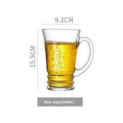 Simple Glass With Handle Household Large-capacity Tea Cup Beer Mug Bar Only Beer Steins Printable