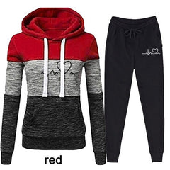 Casual Trackskuit Women Two Piece Set Suit Female Hoodies