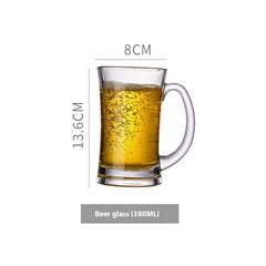 Simple Glass With Handle Household Large-capacity Tea Cup Beer Mug Bar Only Beer Steins Printable