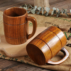 Large Wooden Beer Mug Tankard